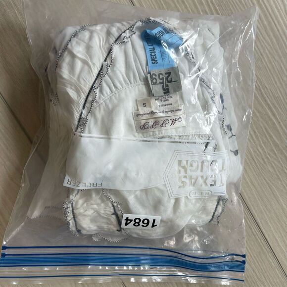 Max Studio MSSP Dress Small White Cotton Silk Blend Cottagecore Feminine Boho - Picture 6 of 6